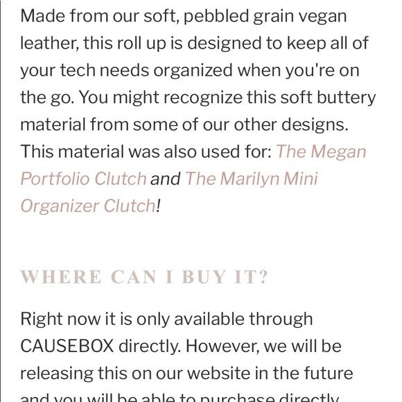 Glass Ladder And Co Katherine Vegan Leather Tech Organizer Roll - Picture 9 of 13